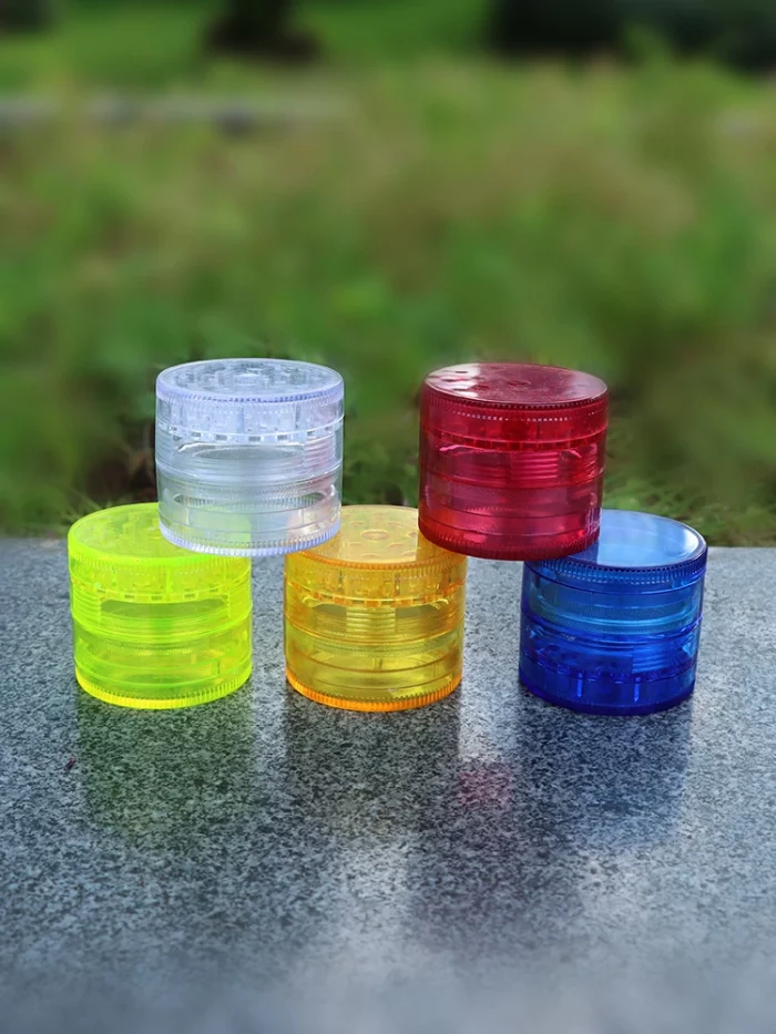 60mm Plastic Herb Grinder Tobacco Grinder Wholesale Tobacco Spice Plastic Herb Grinder 1