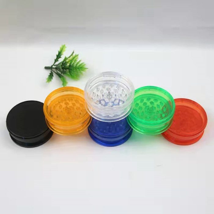 60mm Plastic Herb Grinder Tobacco Grinder Wholesale Tobacco Spice Plastic Herb Grinder 5 1