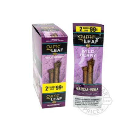 Game Leaf 15 pack of 2 per box Backwood & others Cigars